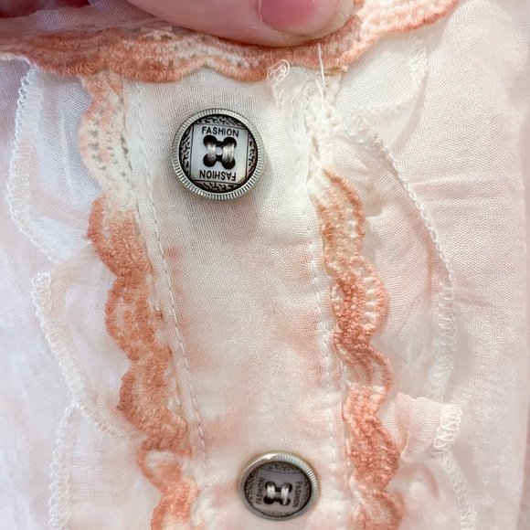 Beulah Ruffled Cottagecore Style Lace Mini Dress - Picture 7 of 12